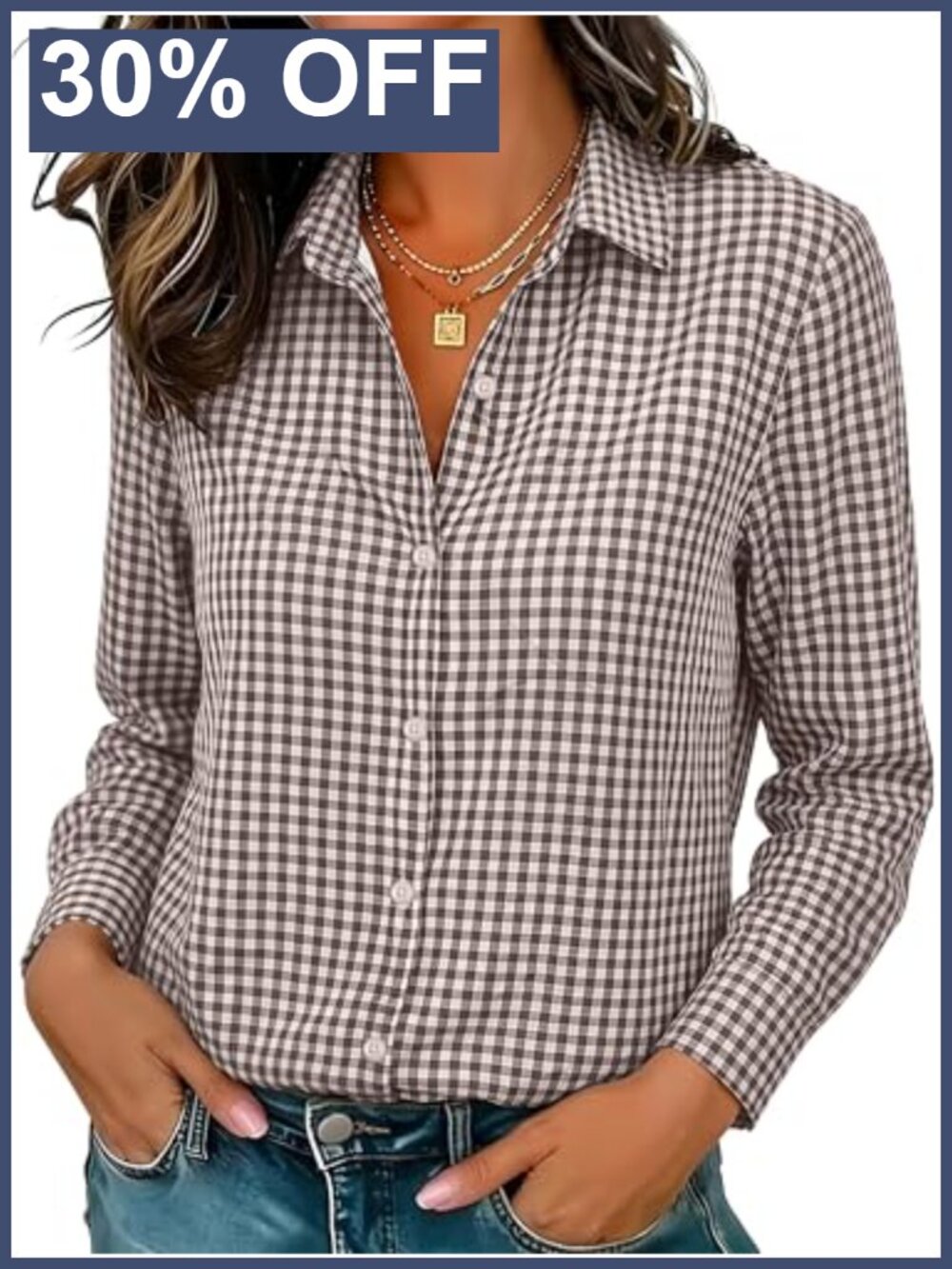Wrinkle-Free Button Down Stretch Shirt Women Breathable Work Top